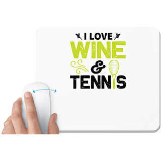                       UDNAG White Mousepad 'Tennis | I love copy 4' for Computer / PC / Laptop [230 x 200 x 5mm]                                              