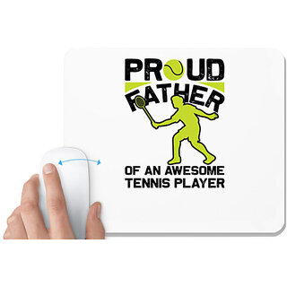                       UDNAG White Mousepad 'Tennis | Proud copy' for Computer / PC / Laptop [230 x 200 x 5mm]                                              