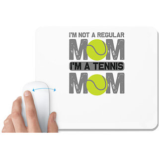                       UDNAG White Mousepad 'Tennis | I am not' for Computer / PC / Laptop [230 x 200 x 5mm]                                              