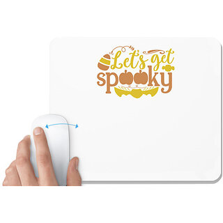                       UDNAG White Mousepad 'Halloween | Lets get spooky' for Computer / PC / Laptop [230 x 200 x 5mm]                                              