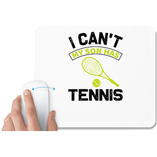                       UDNAG White Mousepad 'Tennis | I can't my' for Computer / PC / Laptop [230 x 200 x 5mm]                                              