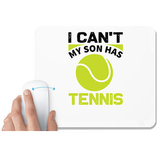                       UDNAG White Mousepad 'Tennis | I can't' for Computer / PC / Laptop [230 x 200 x 5mm]                                              