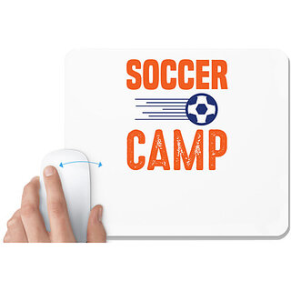                       UDNAG White Mousepad 'Football | Soccer camp1' for Computer / PC / Laptop [230 x 200 x 5mm]                                              