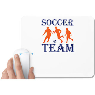                       UDNAG White Mousepad 'Football | Soccer team' for Computer / PC / Laptop [230 x 200 x 5mm]                                              