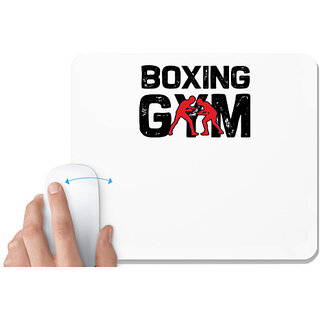                       UDNAG White Mousepad 'Boxing | Boxing gym' for Computer / PC / Laptop [230 x 200 x 5mm]                                              
