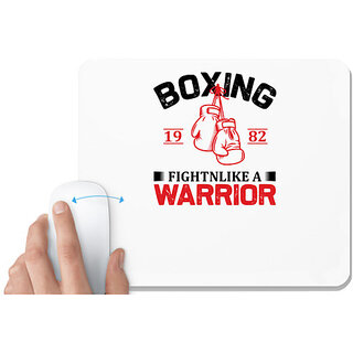                       UDNAG White Mousepad 'Boxing | Boxing' for Computer / PC / Laptop [230 x 200 x 5mm]                                              