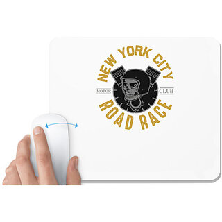                       UDNAG White Mousepad 'Racing | New york' for Computer / PC / Laptop [230 x 200 x 5mm]                                              