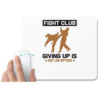                       UDNAG White Mousepad 'Fight | Fight club' for Computer / PC / Laptop [230 x 200 x 5mm]                                              