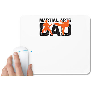                       UDNAG White Mousepad 'Father | Martial arts dad' for Computer / PC / Laptop [230 x 200 x 5mm]                                              