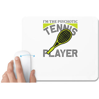                       UDNAG White Mousepad 'Tennis | I'm the' for Computer / PC / Laptop [230 x 200 x 5mm]                                              