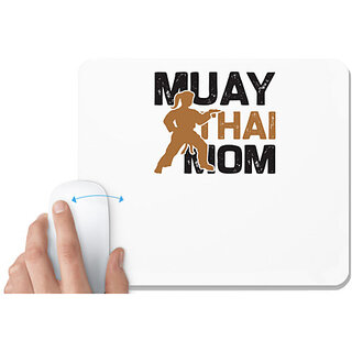                       UDNAG White Mousepad 'Martial Art | Muay Thai' for Computer / PC / Laptop [230 x 200 x 5mm]                                              