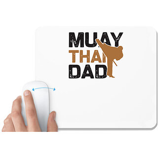                       UDNAG White Mousepad 'Martial Art | Muay' for Computer / PC / Laptop [230 x 200 x 5mm]                                              