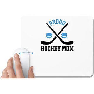                       UDNAG White Mousepad 'Hockey | Proud' for Computer / PC / Laptop [230 x 200 x 5mm]                                              