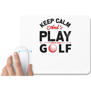                       UDNAG White Mousepad 'Golf | Keep' for Computer / PC / Laptop [230 x 200 x 5mm]                                              