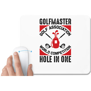                       UDNAG White Mousepad 'Golf | Golfmaster' for Computer / PC / Laptop [230 x 200 x 5mm]                                              