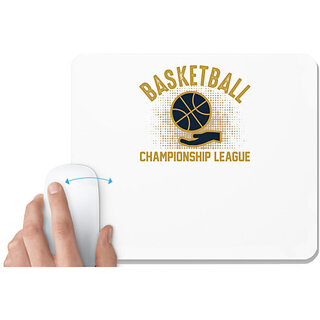                       UDNAG White Mousepad 'Basketball | basket' for Computer / PC / Laptop [230 x 200 x 5mm]                                              
