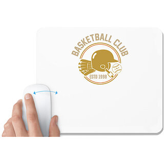                       UDNAG White Mousepad 'Basketball | Basketball club' for Computer / PC / Laptop [230 x 200 x 5mm]                                              