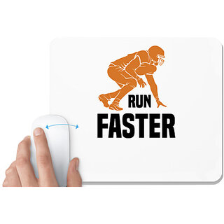                       UDNAG White Mousepad 'Baseball | Run' for Computer / PC / Laptop [230 x 200 x 5mm]                                              