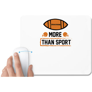                       UDNAG White Mousepad 'Football | More Than copy' for Computer / PC / Laptop [230 x 200 x 5mm]                                              
