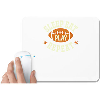                       UDNAG White Mousepad 'Football | Sleep' for Computer / PC / Laptop [230 x 200 x 5mm]                                              