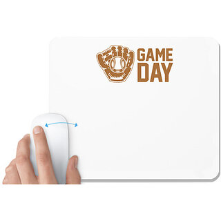                       UDNAG White Mousepad 'Baseball | Game' for Computer / PC / Laptop [230 x 200 x 5mm]                                              