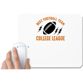                       UDNAG White Mousepad 'Football | Best copy 2' for Computer / PC / Laptop [230 x 200 x 5mm]                                              