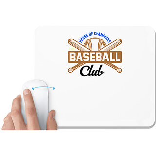                       UDNAG White Mousepad 'Baseball | House' for Computer / PC / Laptop [230 x 200 x 5mm]                                              