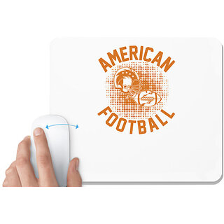                       UDNAG White Mousepad 'Football | American copy' for Computer / PC / Laptop [230 x 200 x 5mm]                                              