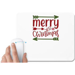                       UDNAG White Mousepad 'Christmas | Merry christmass copy' for Computer / PC / Laptop [230 x 200 x 5mm]                                              