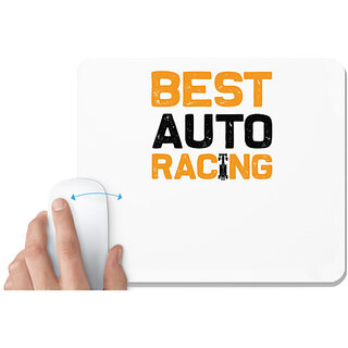                       UDNAG White Mousepad 'Racing | Best copy 3' for Computer / PC / Laptop [230 x 200 x 5mm]                                              