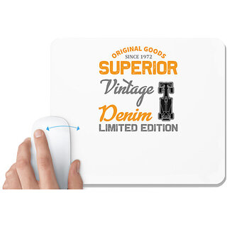                       UDNAG White Mousepad 'Vintage | Original' for Computer / PC / Laptop [230 x 200 x 5mm]                                              