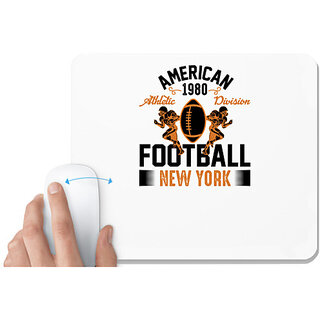                       UDNAG White Mousepad 'Football | American 1980' for Computer / PC / Laptop [230 x 200 x 5mm]                                              