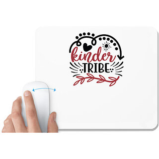                       UDNAG White Mousepad 'Teacher | kinder tribe' for Computer / PC / Laptop [230 x 200 x 5mm]                                              