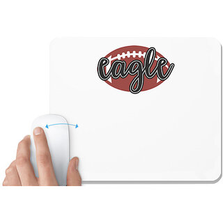                       UDNAG White Mousepad 'Football | eagle' for Computer / PC / Laptop [230 x 200 x 5mm]                                              