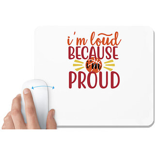                       UDNAG White Mousepad 'Teacher Student | i'm loud because i'm proud-v' for Computer / PC / Laptop [230 x 200 x 5mm]                                              