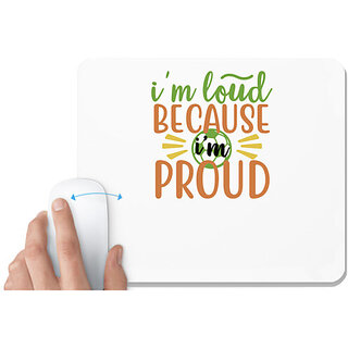                       UDNAG White Mousepad 'Teacher Student | i'm loud because i'm proud-f' for Computer / PC / Laptop [230 x 200 x 5mm]                                              