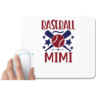                       UDNAG White Mousepad 'Baseball | baseball mimi' for Computer / PC / Laptop [230 x 200 x 5mm]                                              