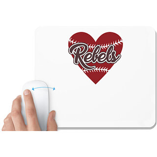                       UDNAG White Mousepad 'Rebels | Rebels' for Computer / PC / Laptop [230 x 200 x 5mm]                                              