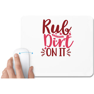                       UDNAG White Mousepad 'Baseball | Rub dirt on it' for Computer / PC / Laptop [230 x 200 x 5mm]                                              