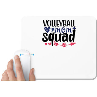                       UDNAG White Mousepad 'Mother | volleyball mom squad' for Computer / PC / Laptop [230 x 200 x 5mm]                                              