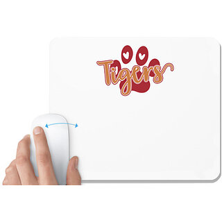                       UDNAG White Mousepad 'Tiger | tigers' for Computer / PC / Laptop [230 x 200 x 5mm]                                              