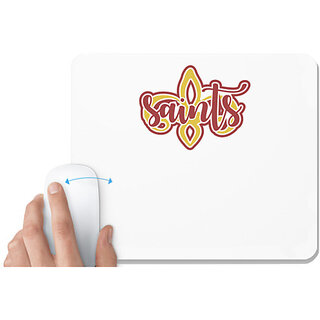                      UDNAG White Mousepad 'Saints | saints' for Computer / PC / Laptop [230 x 200 x 5mm]                                              