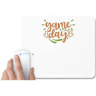                       UDNAG White Mousepad 'Game | game day2' for Computer / PC / Laptop [230 x 200 x 5mm]                                              