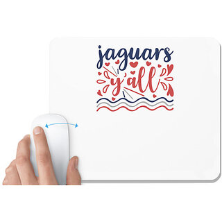                      UDNAG White Mousepad 'Jaguars | jaguars yall' for Computer / PC / Laptop [230 x 200 x 5mm]                                              