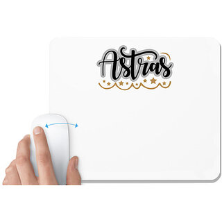                       UDNAG White Mousepad 'Astras | astras' for Computer / PC / Laptop [230 x 200 x 5mm]                                              
