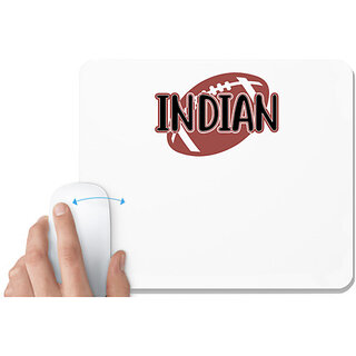                       UDNAG White Mousepad 'Indian Football | Indian' for Computer / PC / Laptop [230 x 200 x 5mm]                                              