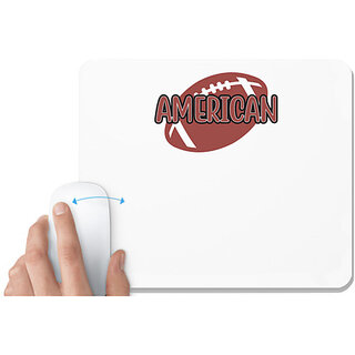                       UDNAG White Mousepad 'American Football | American' for Computer / PC / Laptop [230 x 200 x 5mm]                                              