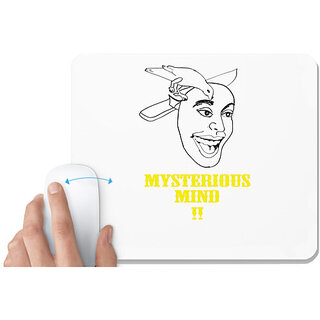                       UDNAG White Mousepad 'Mind | Misterious mind' for Computer / PC / Laptop [230 x 200 x 5mm]                                              