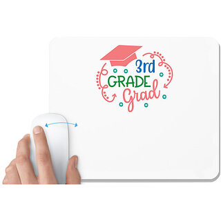                       UDNAG White Mousepad 'Teacher Student | 3rd grade grad' for Computer / PC / Laptop [230 x 200 x 5mm]                                              