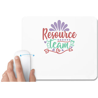                       UDNAG White Mousepad 'Teacher Student | rsource team' for Computer / PC / Laptop [230 x 200 x 5mm]                                              